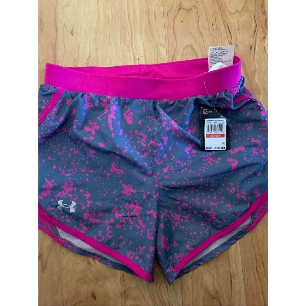 Under armor size xs shorts pink purple